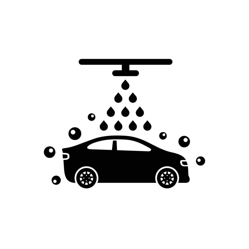 lavage de voiture simple icône plate illustration vectorielle vecteur