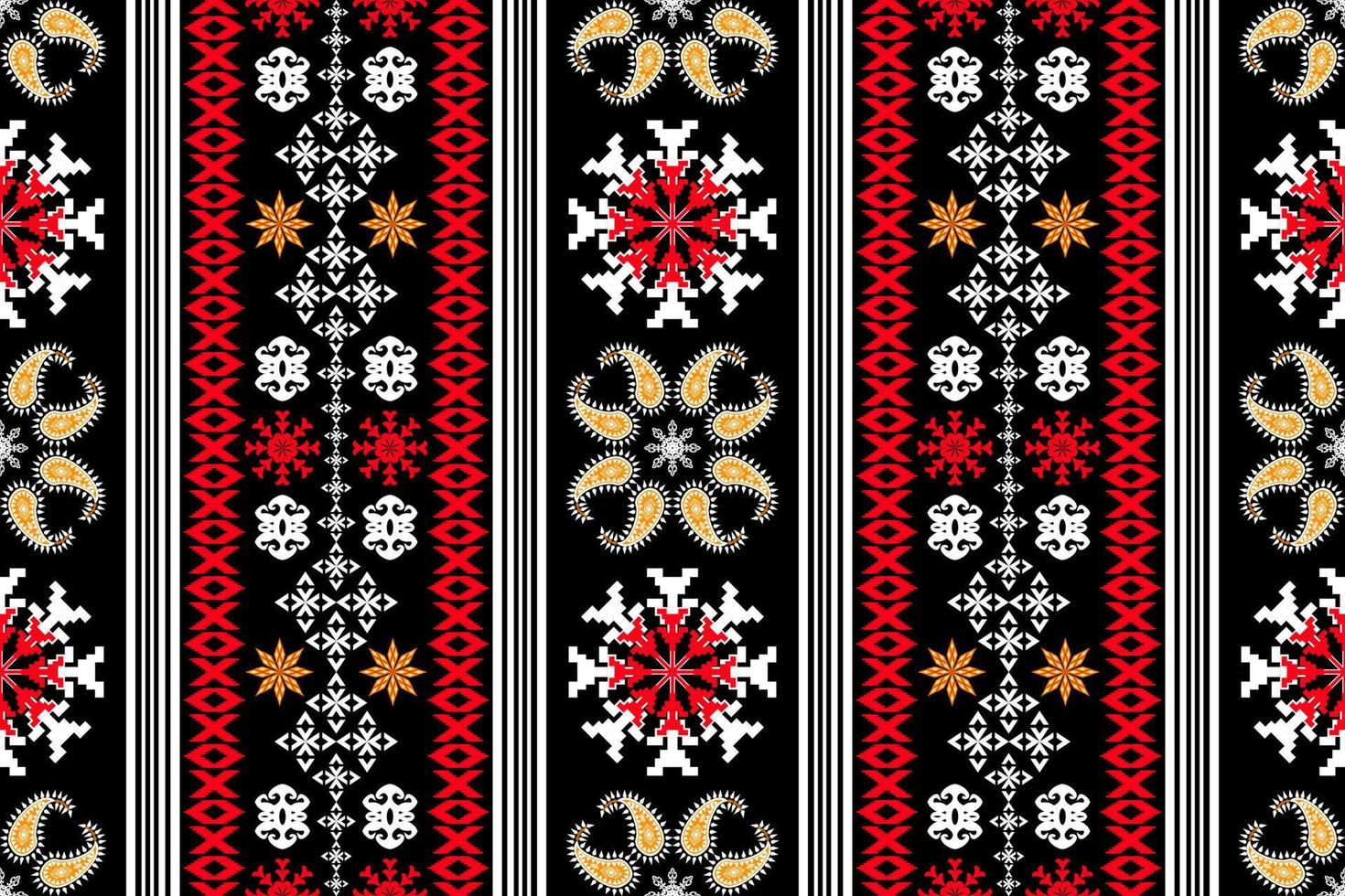 motif d'art traditionnel oriental ethnique géométrique.figure style de broderie tribale.design pour l'origine ethnique vecteur