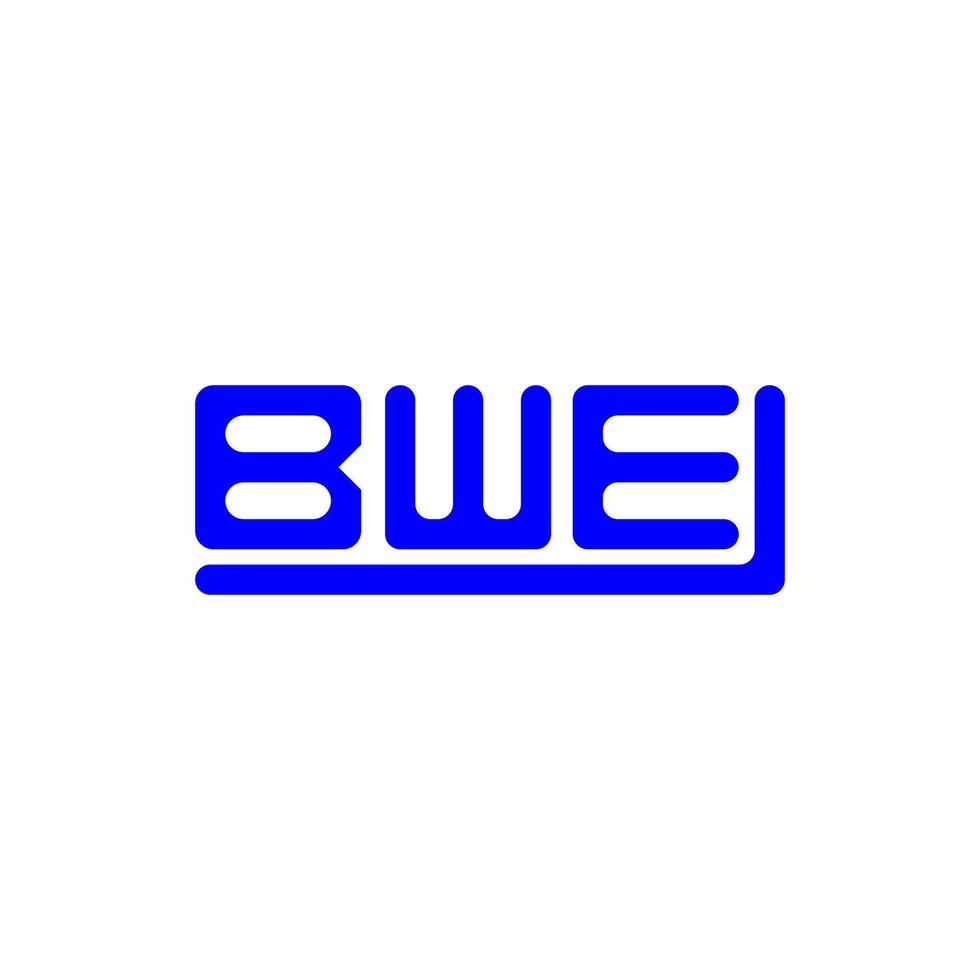 création de logo de lettre bwe avec graphique vectoriel, logo bwe simple et moderne. vecteur