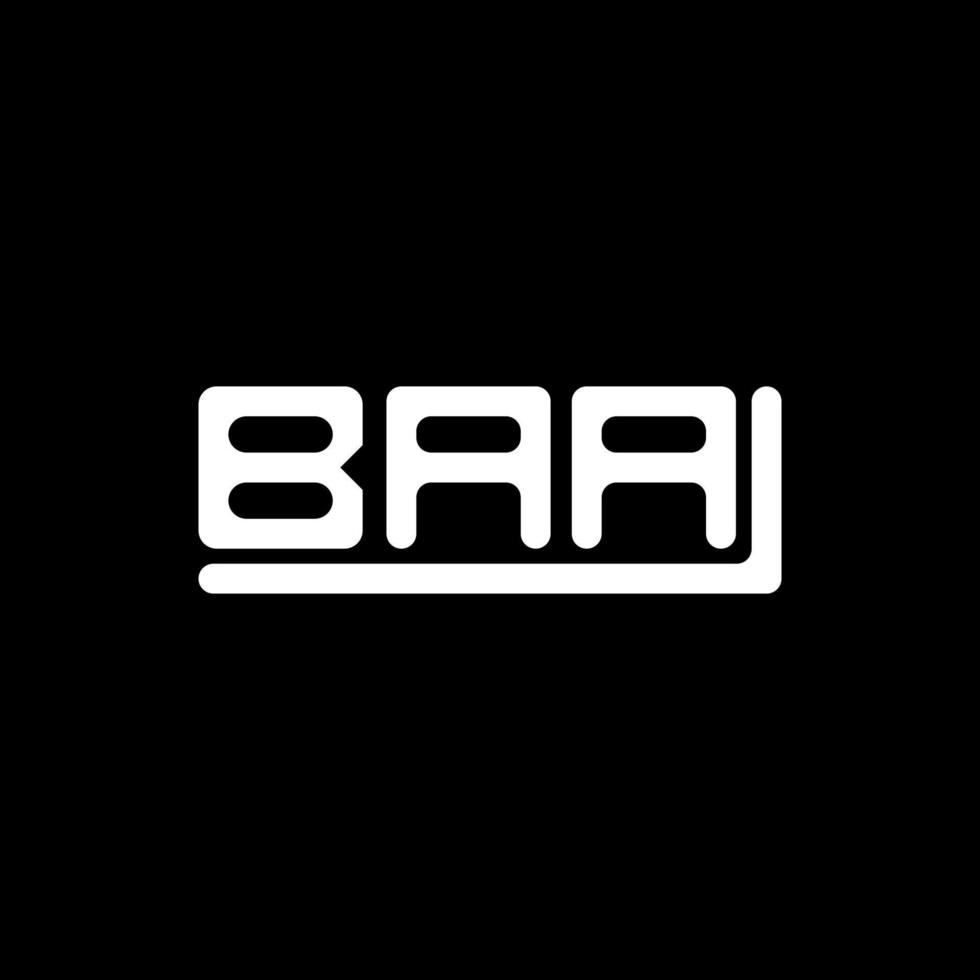 création de logo de lettre baa avec graphique vectoriel, logo baa simple et moderne. vecteur