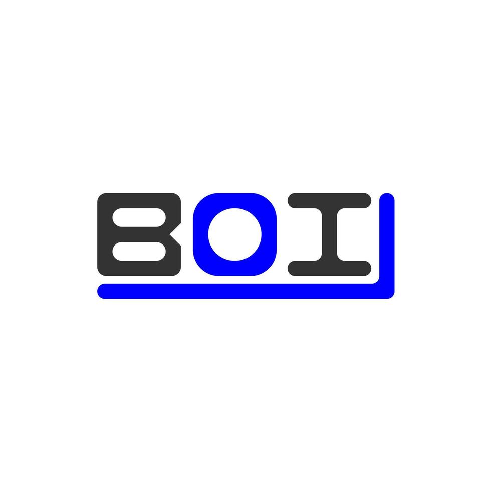 création de logo de lettre boi avec graphique vectoriel, logo boi simple et moderne. vecteur