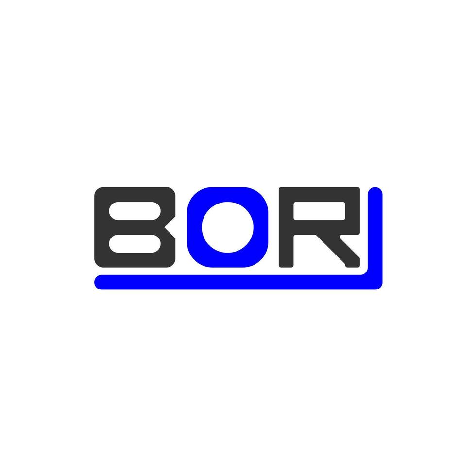 bor letter logo design créatif avec graphique vectoriel, bor logo simple et moderne. vecteur