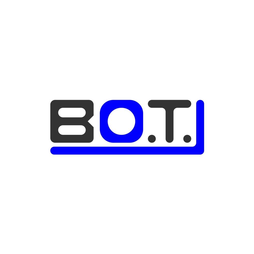 conception créative de logo de lettre de bot avec graphique vectoriel, logo simple et moderne de bot. vecteur