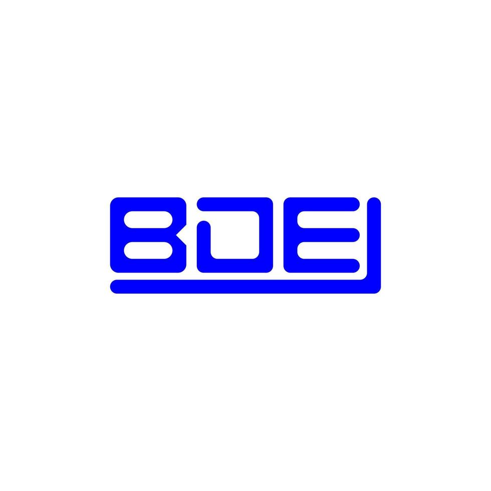 création de logo de lettre bde avec graphique vectoriel, logo bde simple et moderne. vecteur