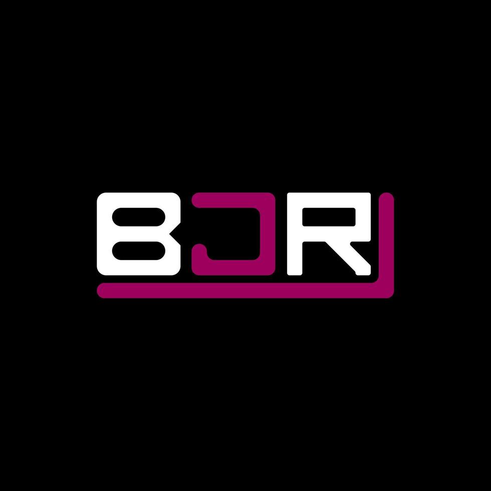 création de logo de lettre bjr avec graphique vectoriel, logo bjr simple et moderne. vecteur