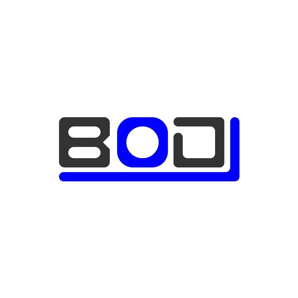 création de logo de lettre de bod avec graphique vectoriel, logo simple et moderne de bod. vecteur