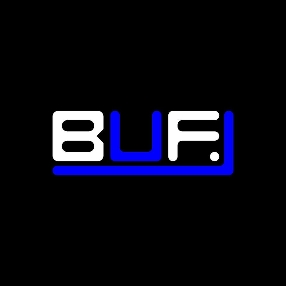 création de logo de lettre buf avec graphique vectoriel, logo buf simple et moderne. vecteur