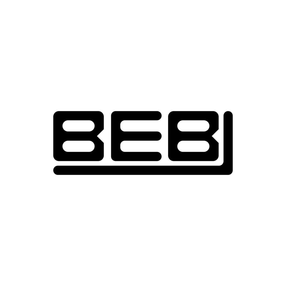 création de logo beb letter avec graphique vectoriel, logo beb simple et moderne. vecteur