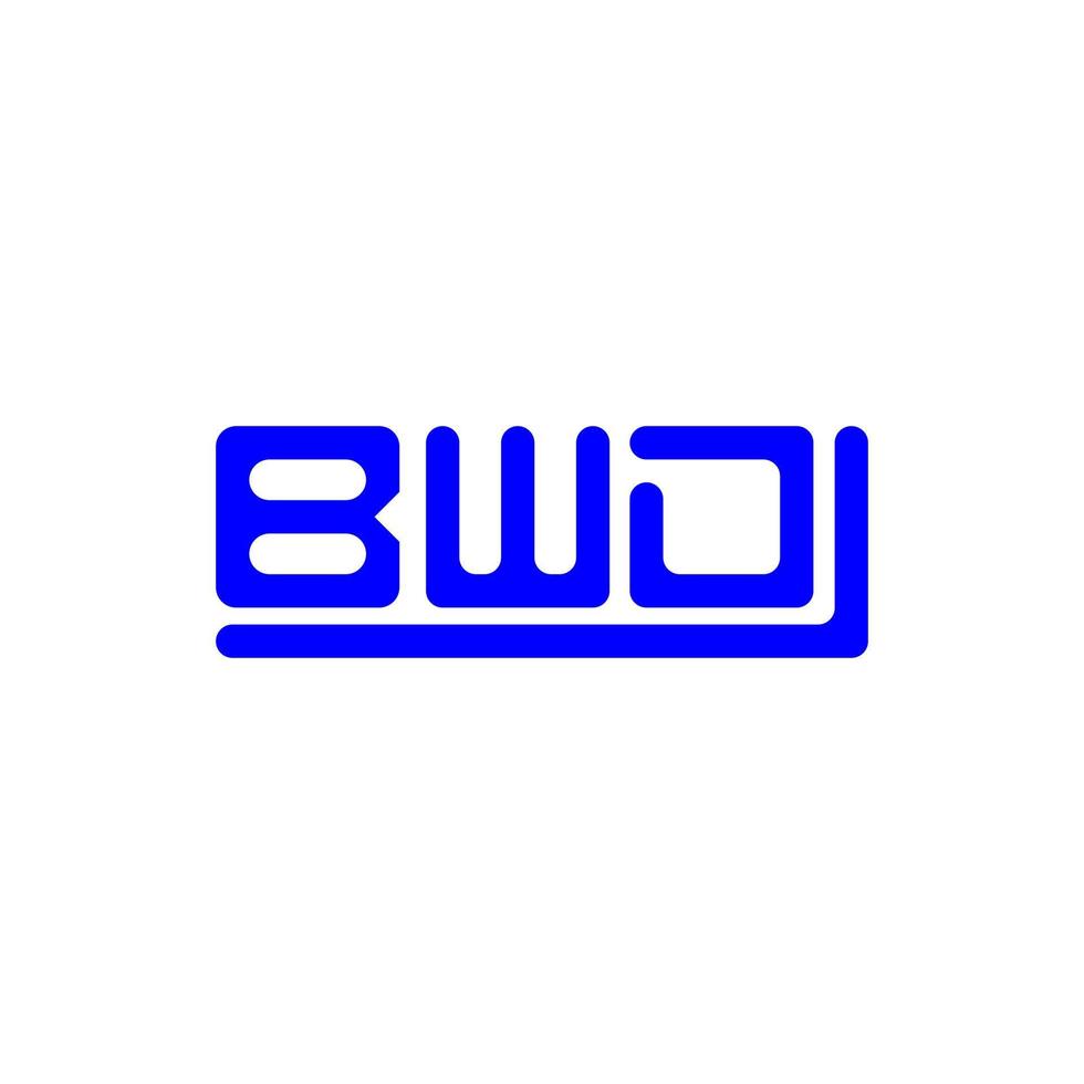 création de logo de lettre bwd avec graphique vectoriel, logo bwd simple et moderne. vecteur