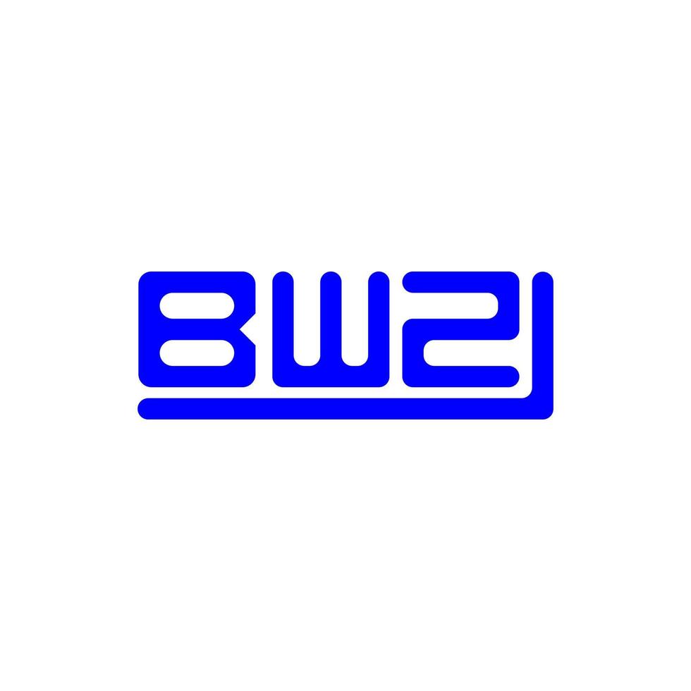 création de logo de lettre bwz avec graphique vectoriel, logo bwz simple et moderne. vecteur