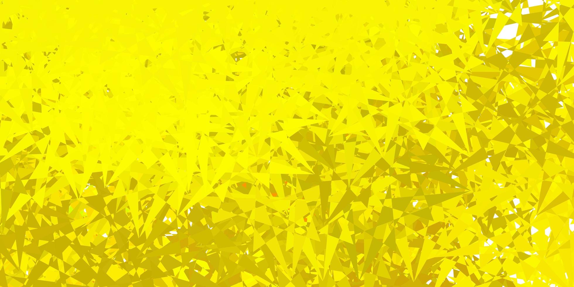 texture de vecteur vert foncé, jaune avec des triangles aléatoires.