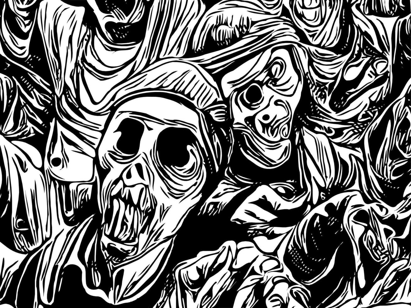 illustration vectorielle de monstre zombie vecteur