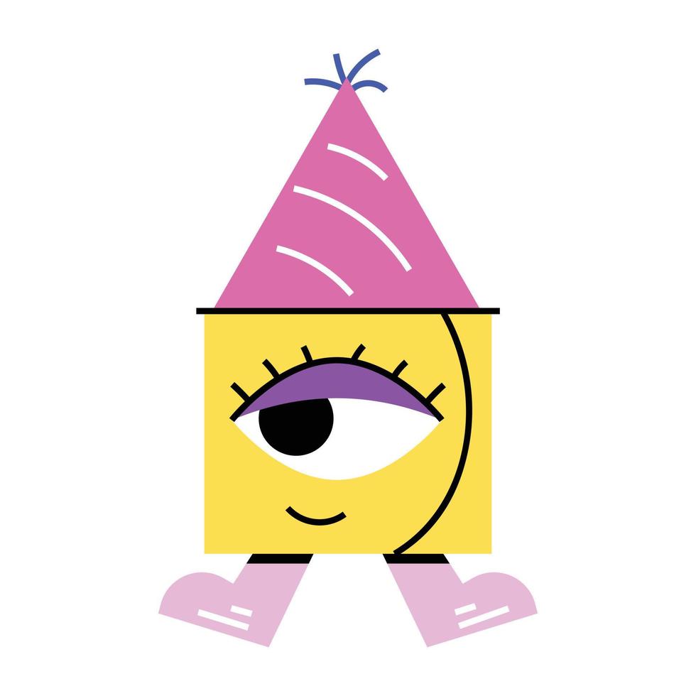 emoji d'anniversaire à la mode vecteur
