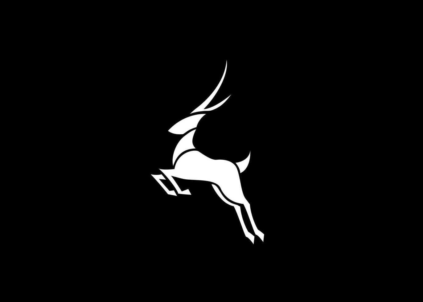 logo simple impala ou cerf sautant ou courant, c'est le logo parfait pour votre entreprise ou votre marque vecteur