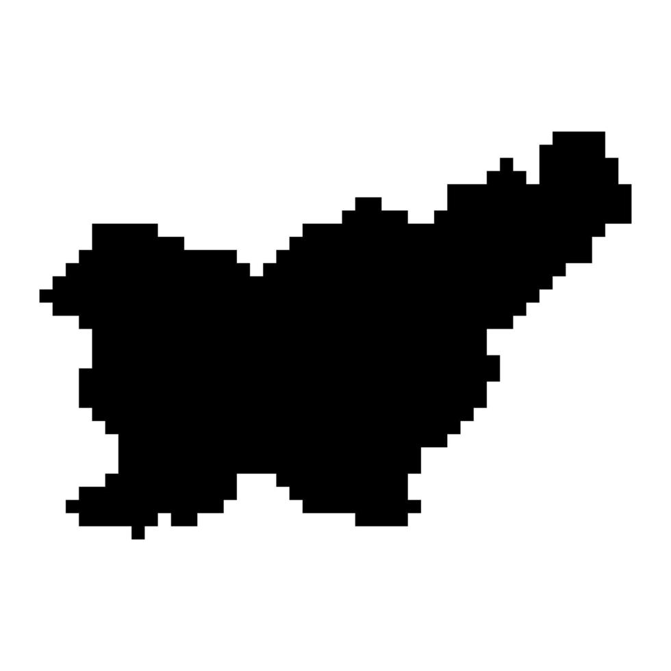 carte en pixels de la slovénie. illustration vectorielle. vecteur