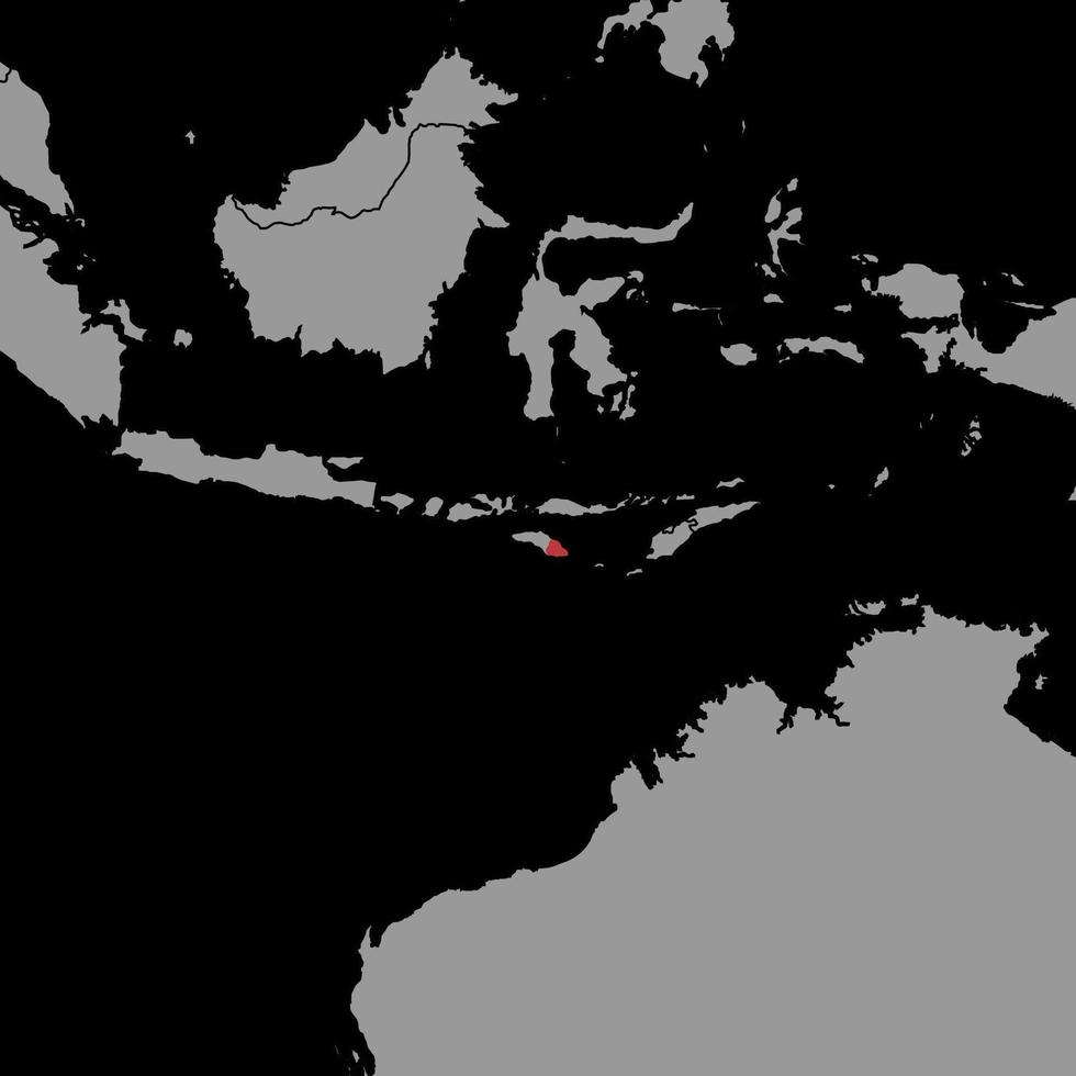 épinglez la carte avec le drapeau du timor oriental sur la carte du monde. illustration vectorielle. vecteur