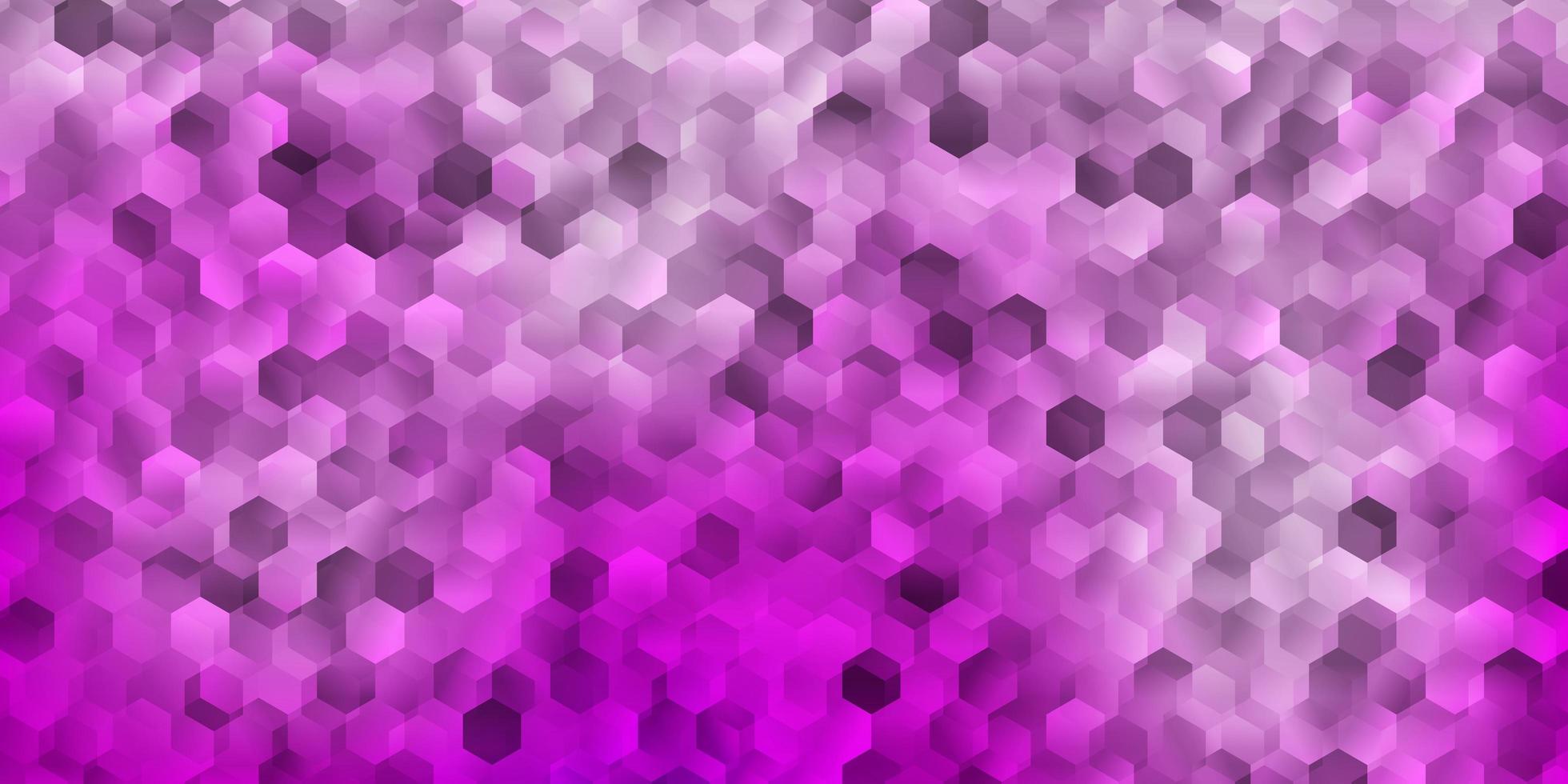 couverture de vecteur rose clair avec des hexagones simples.