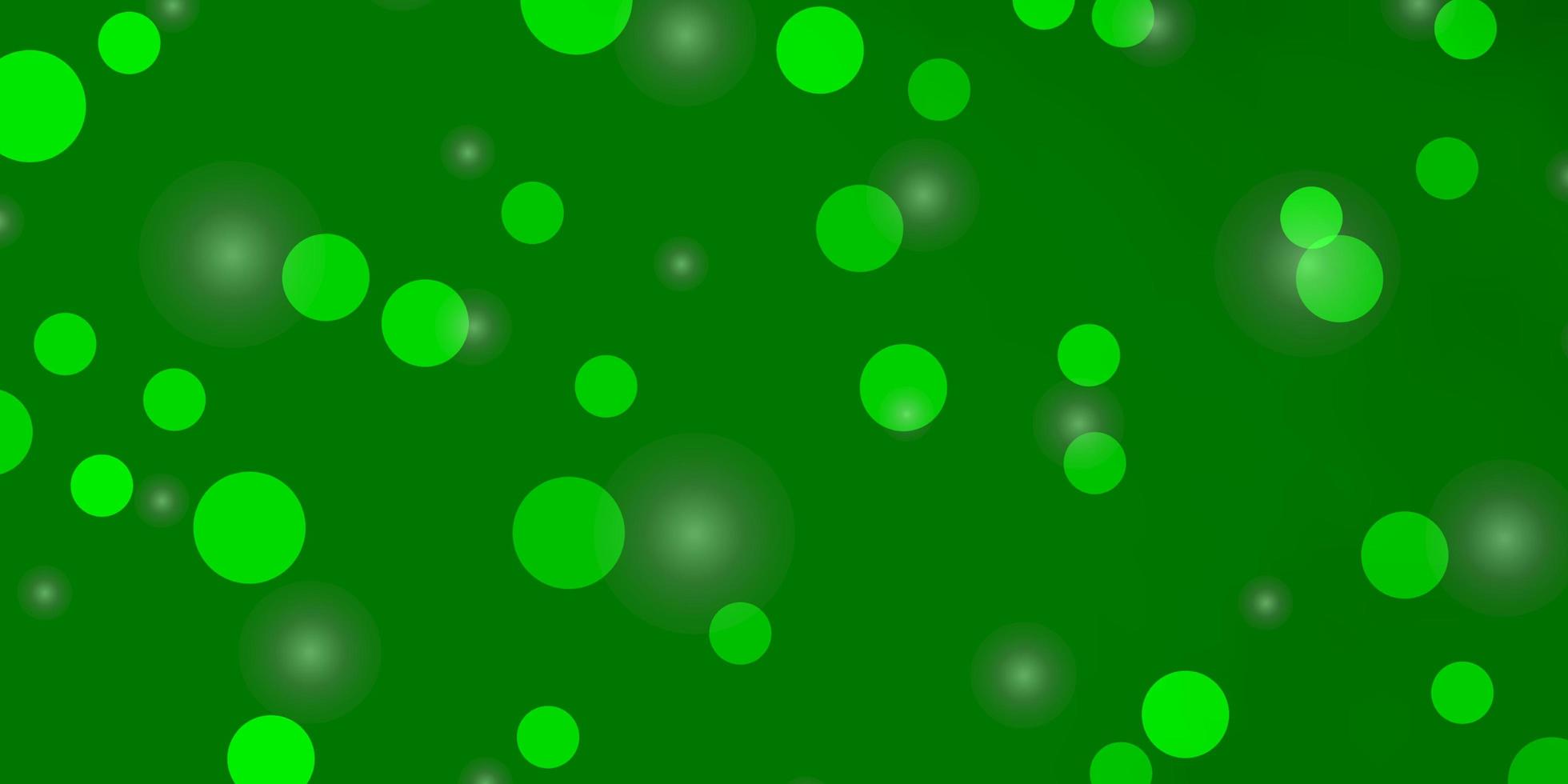 modèle vectoriel vert clair avec des cercles, des étoiles.