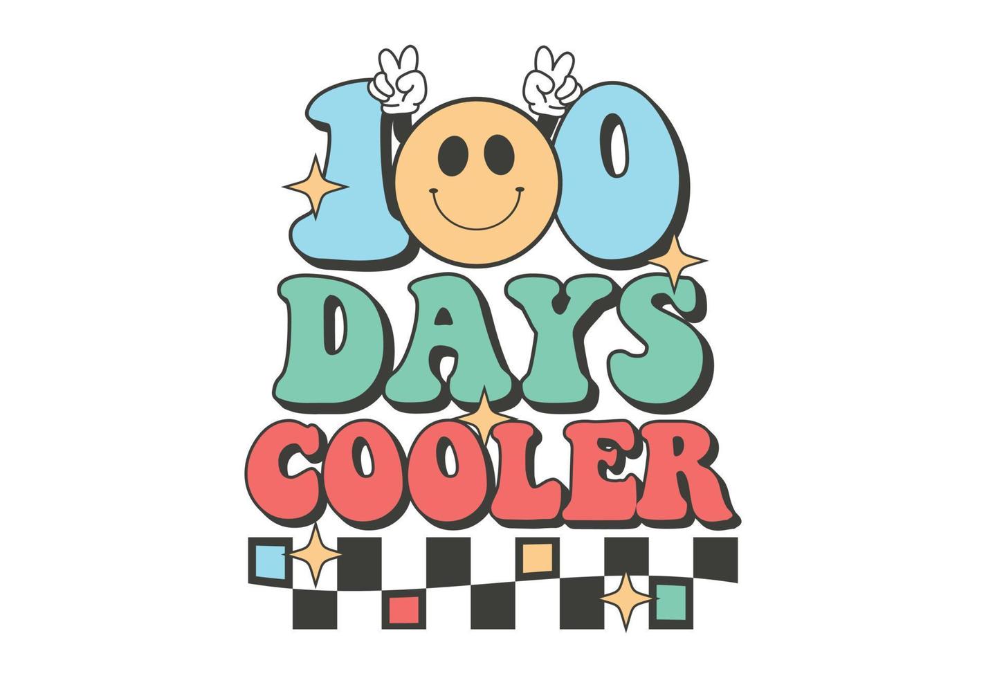 100 jours plus frais, 100 jours d'école vecteur