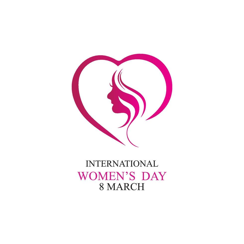 mot international happy women day logo illustration design vecteur