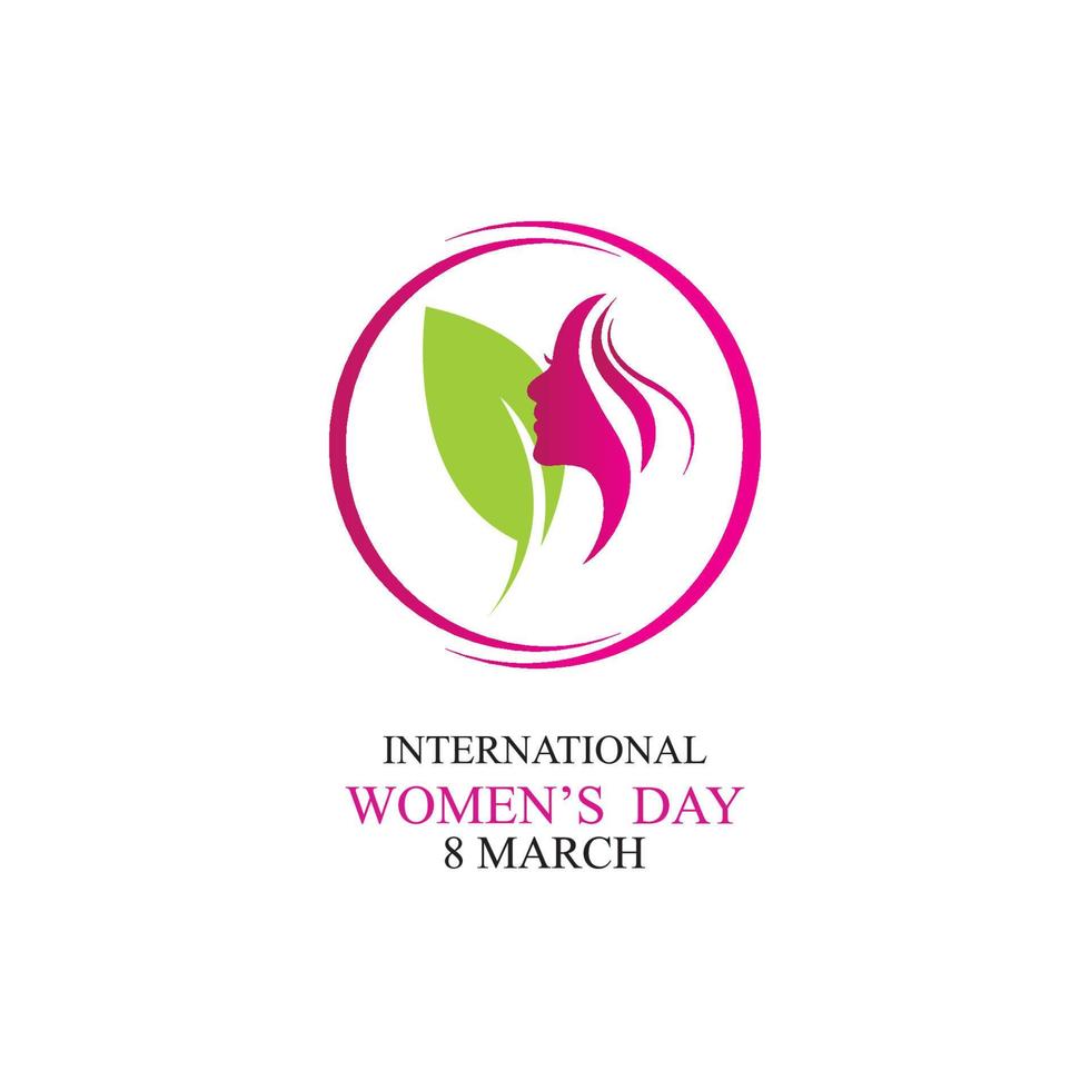 mot international happy women day logo illustration design vecteur