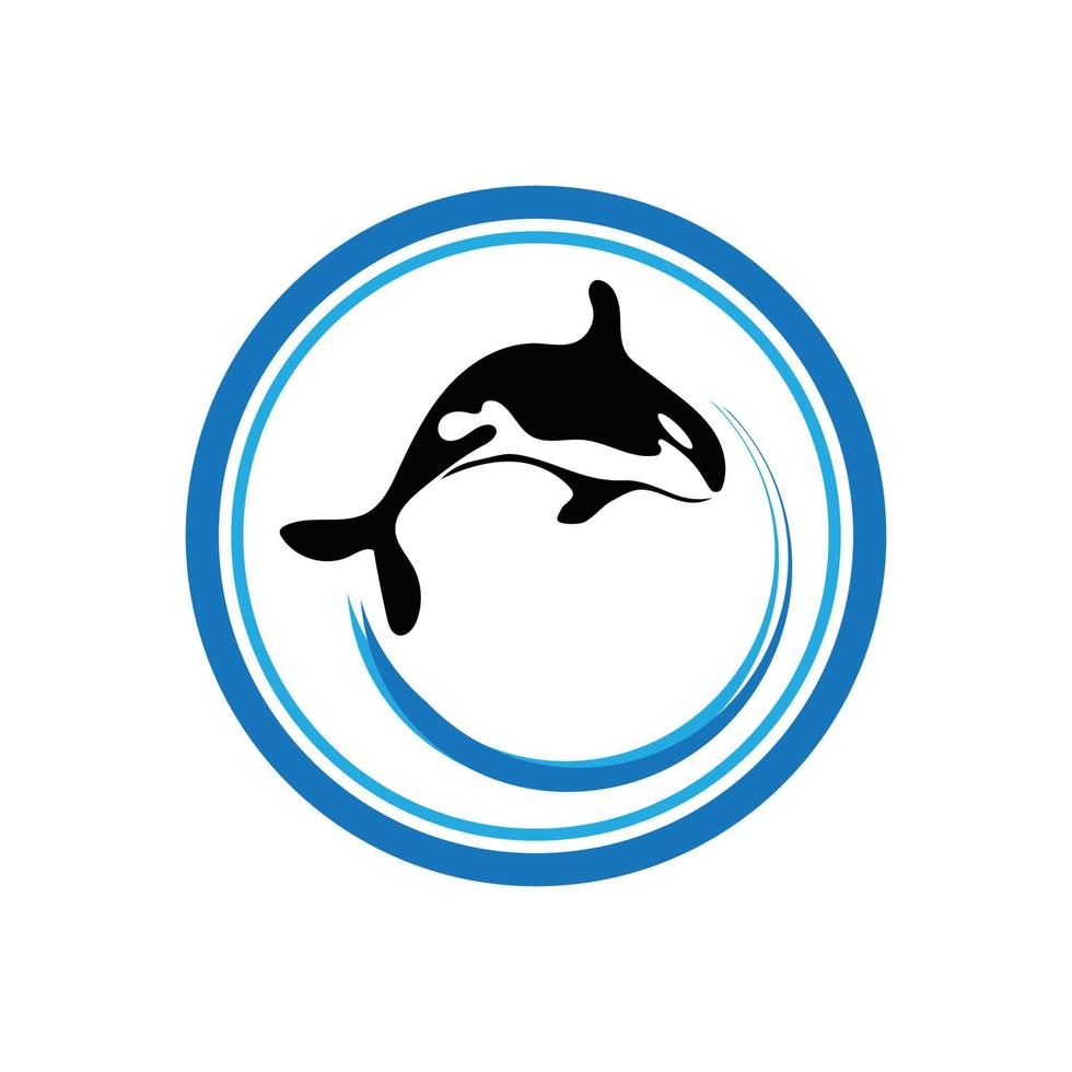 illustration vectorielle du logo orca sur un design tendance. vecteur