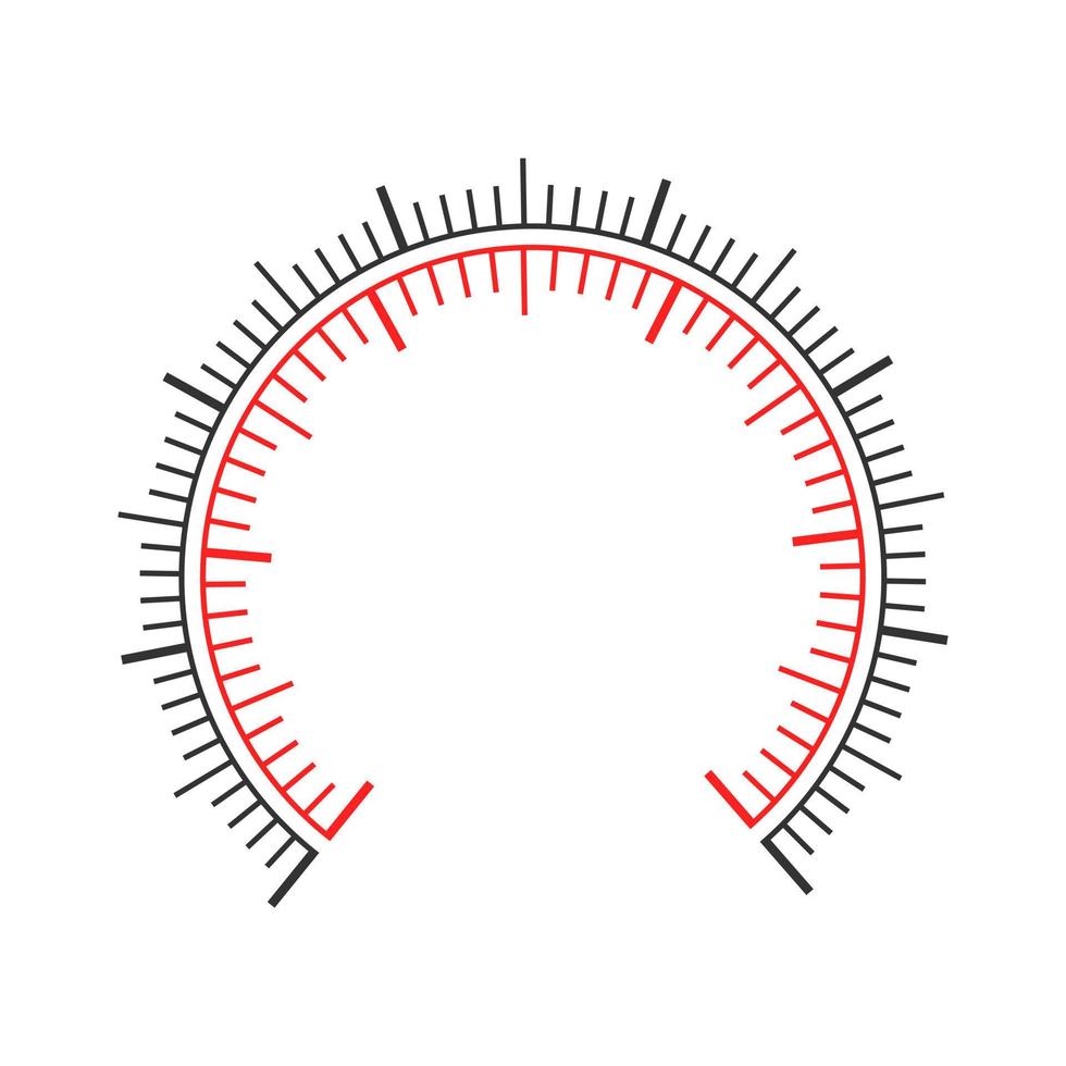 échelle du manomètre. manomètre, baromètre, compteur de vitesse, tonomètre, thermomètre, navigateur ou interface outil indicateur. modèle de tableau de bord de mesure avec deux graphiques ronds vecteur