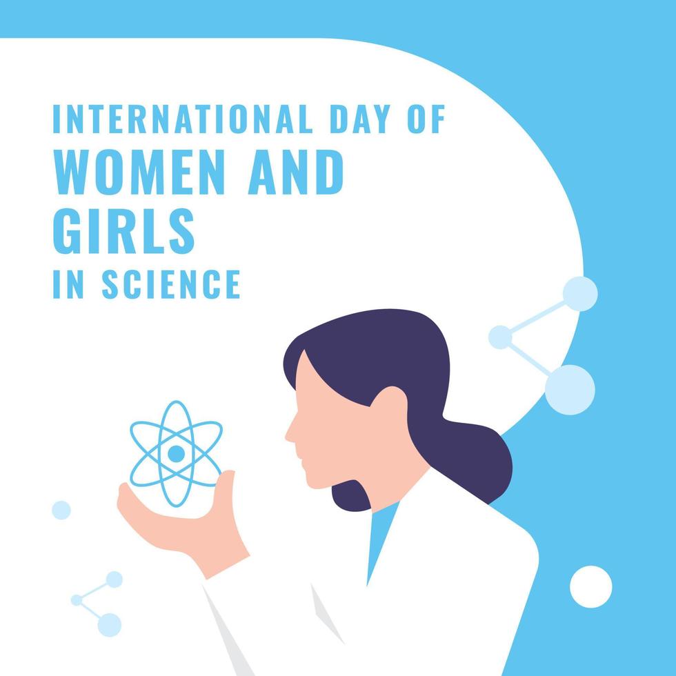 journée internationale des femmes et des filles de science vecteur