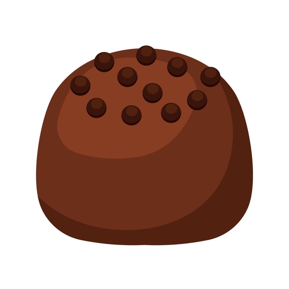 bonbons bonbon au chocolat avec icône boule de chocolat illustration vectorielle animée vecteur