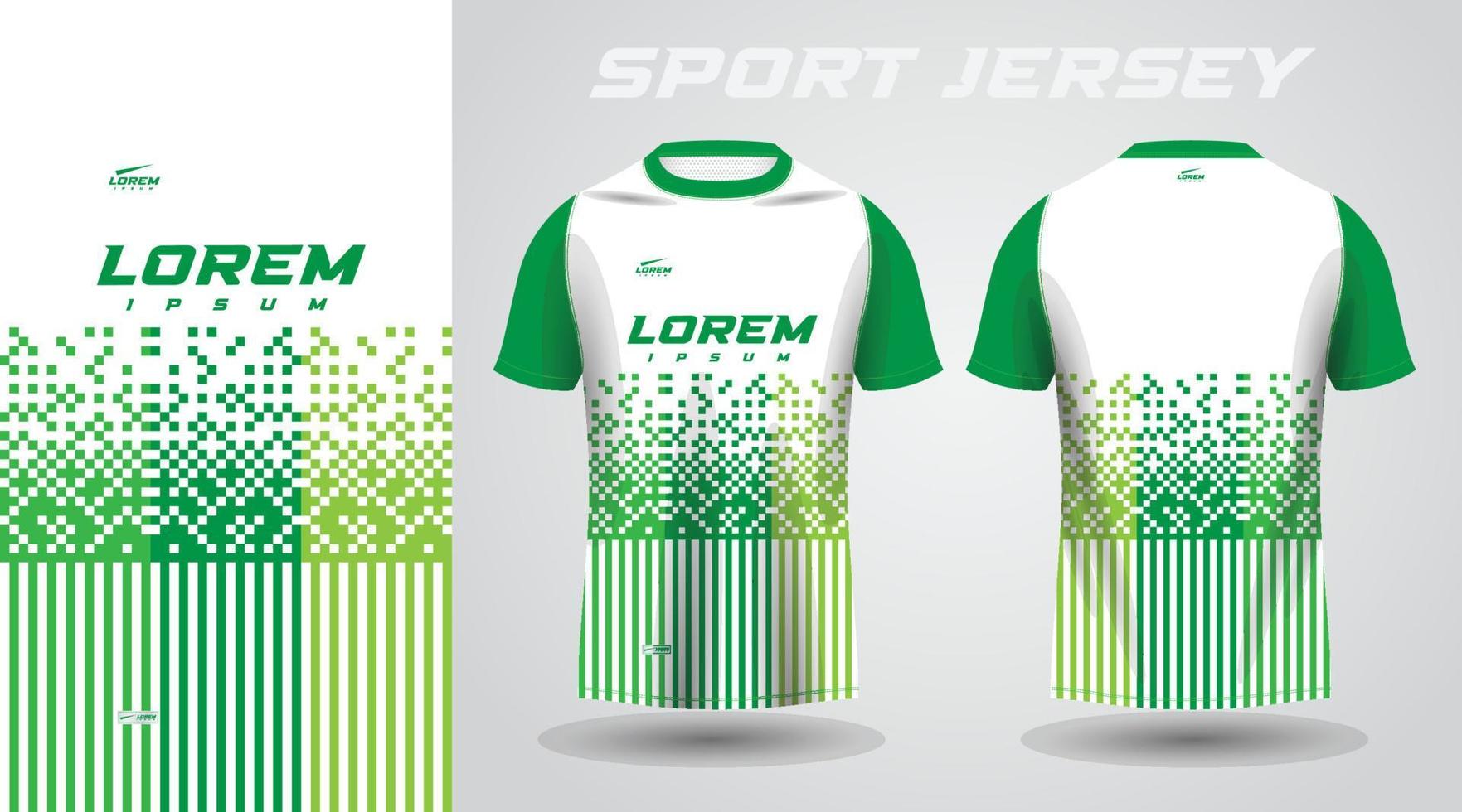 conception de maillot de sport chemise verte vecteur