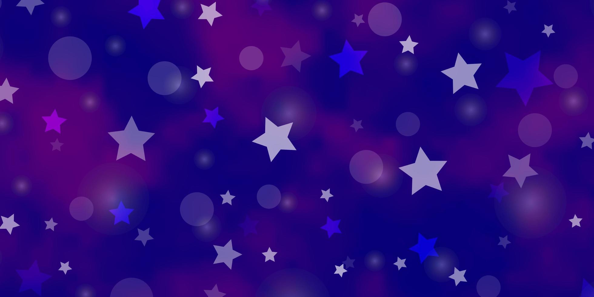 modèle vectoriel violet clair avec des cercles, des étoiles.