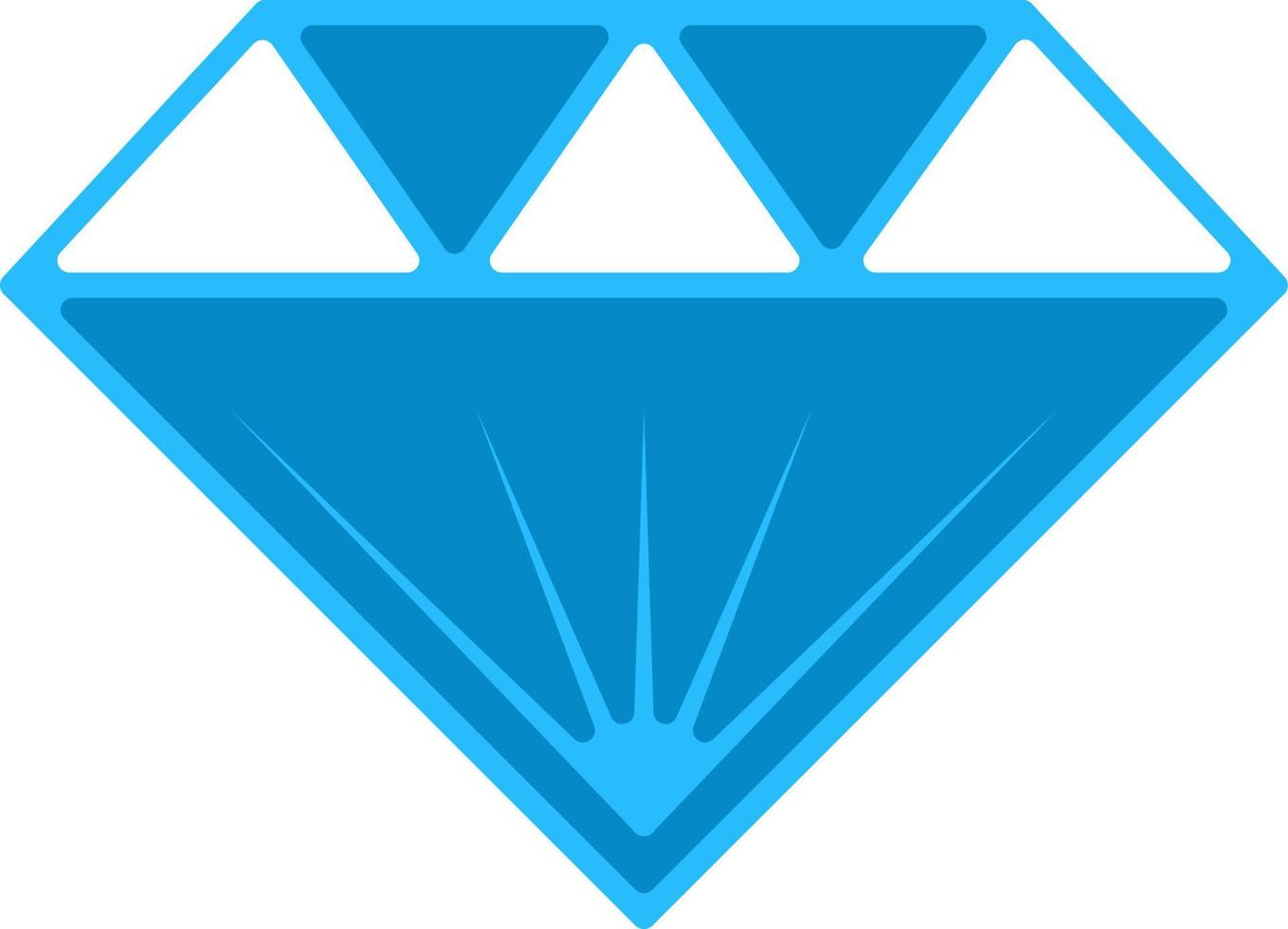 diamant plat icône vecteur signe et symbole illustration