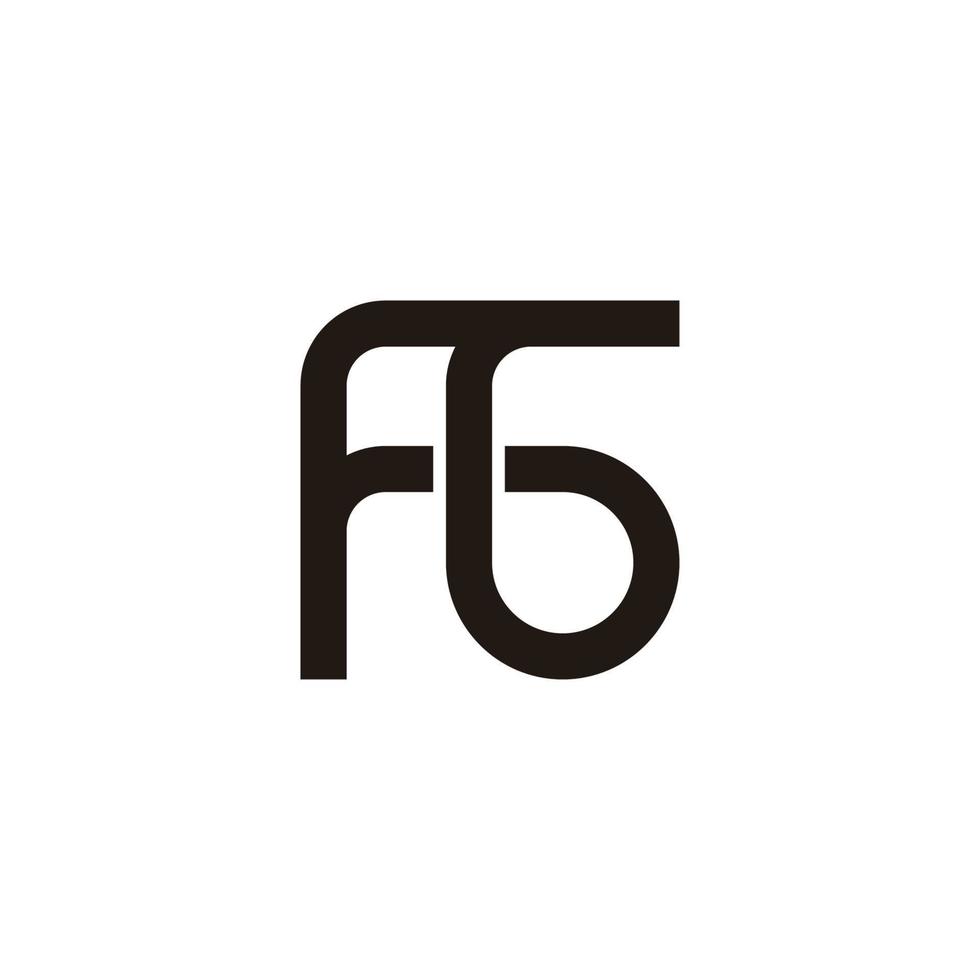 lettre fg boucle simple vecteur logo géométrique