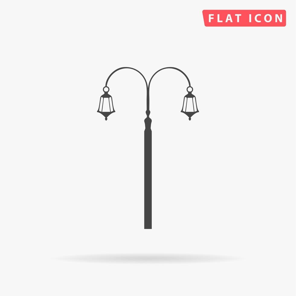 lanterne. symbole plat noir simple avec ombre sur fond blanc. pictogramme d'illustration vectorielle vecteur