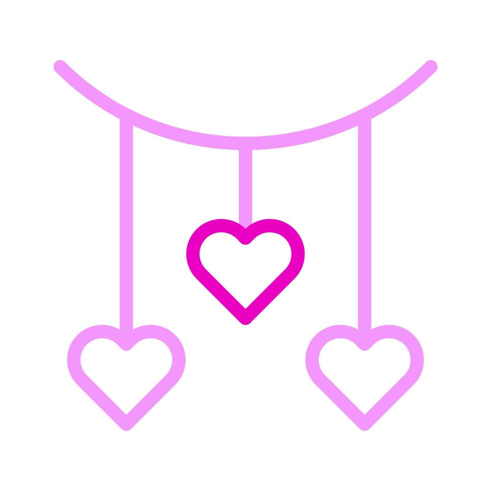 icône de décoration duocolor rose style valentine illustration vecteur élément et symbole parfait.