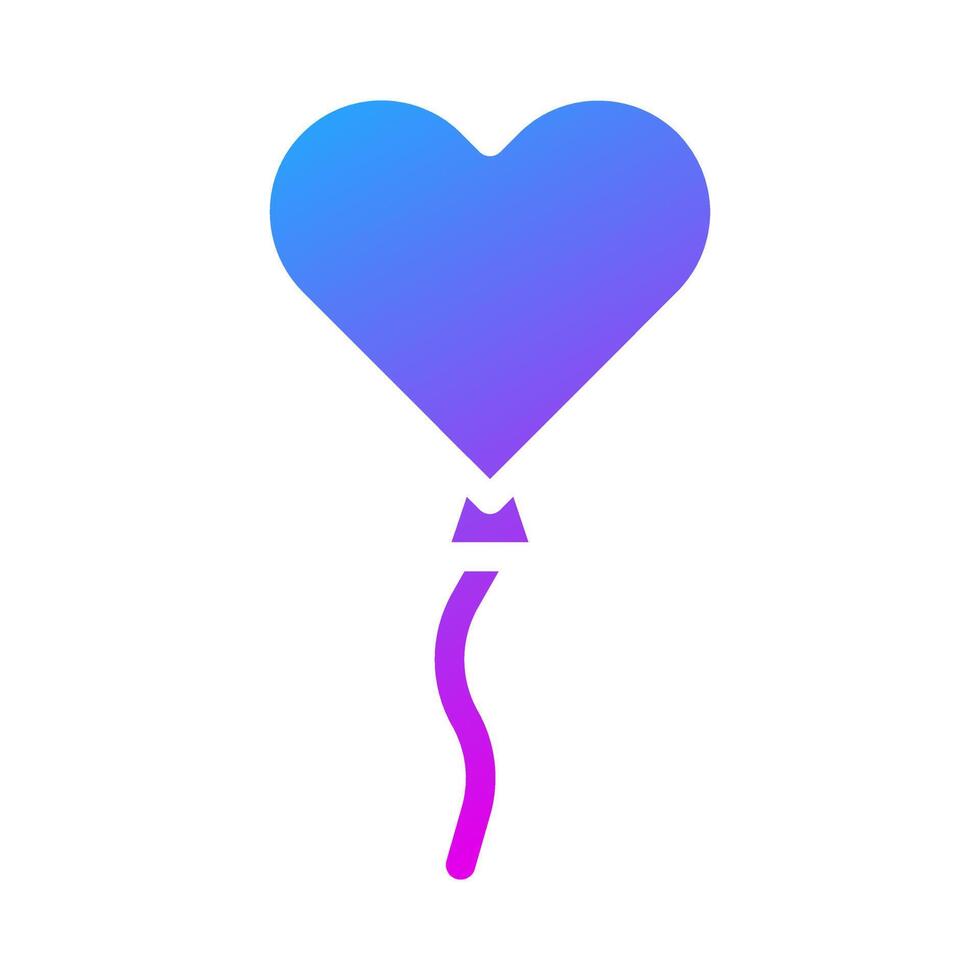 ballon icône solide violet style valentine illustration vecteur élément et symbole parfait.