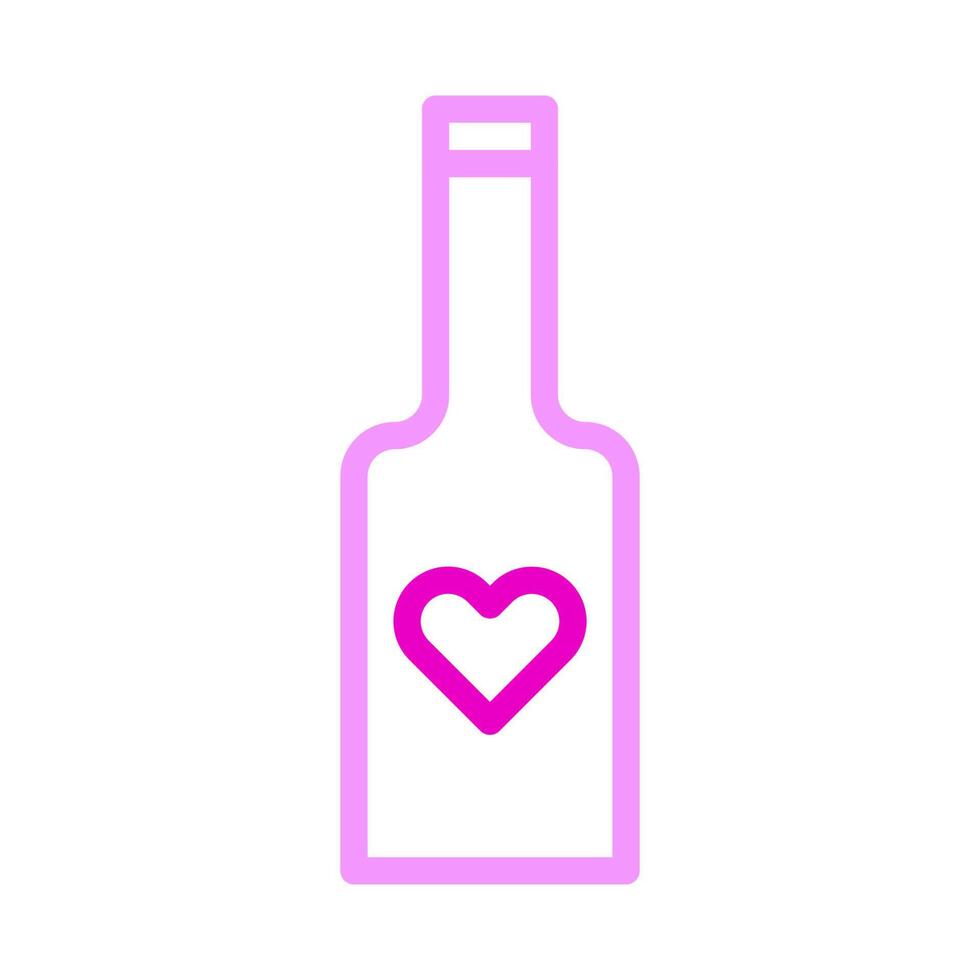 vin con duocolor rose style valentine illustration vecteur élément et symbole parfait.