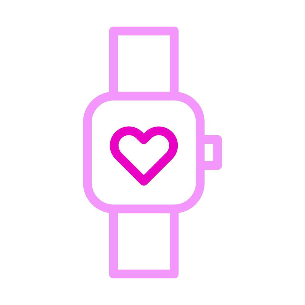 horloge icône duocolor rose style valentine illustration vecteur élément et symbole parfait.