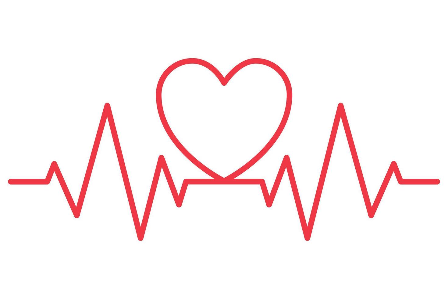 rythme cardiaque ecg et ligne cardiaque vecteur