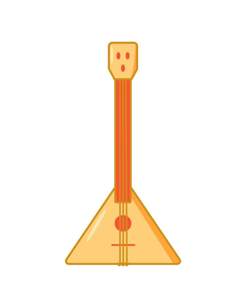 icône de doodle vecteur balalaïka. instrument de musique traditionnel russe.