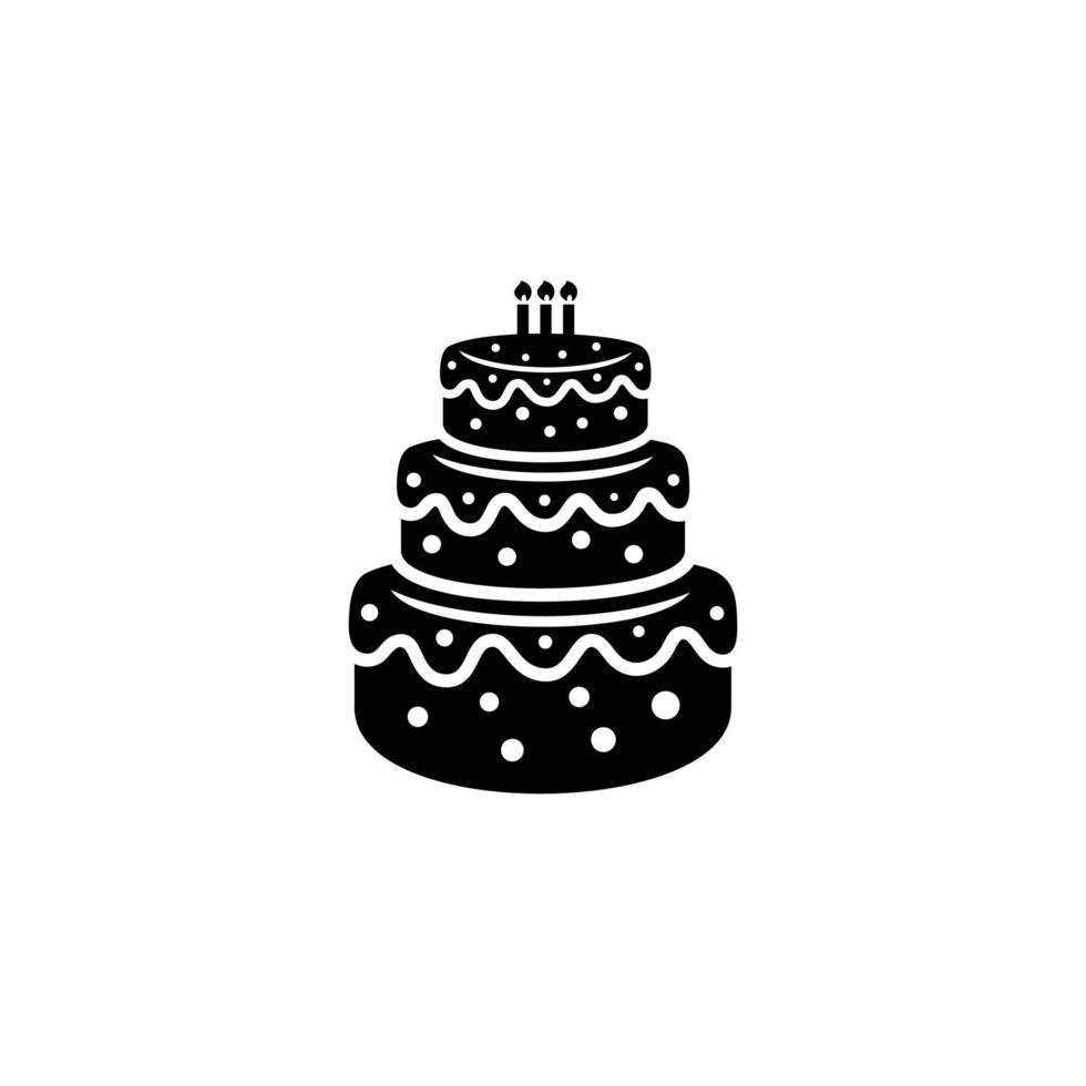 gâteau d'anniversaire icône illustration vectorielle vecteur