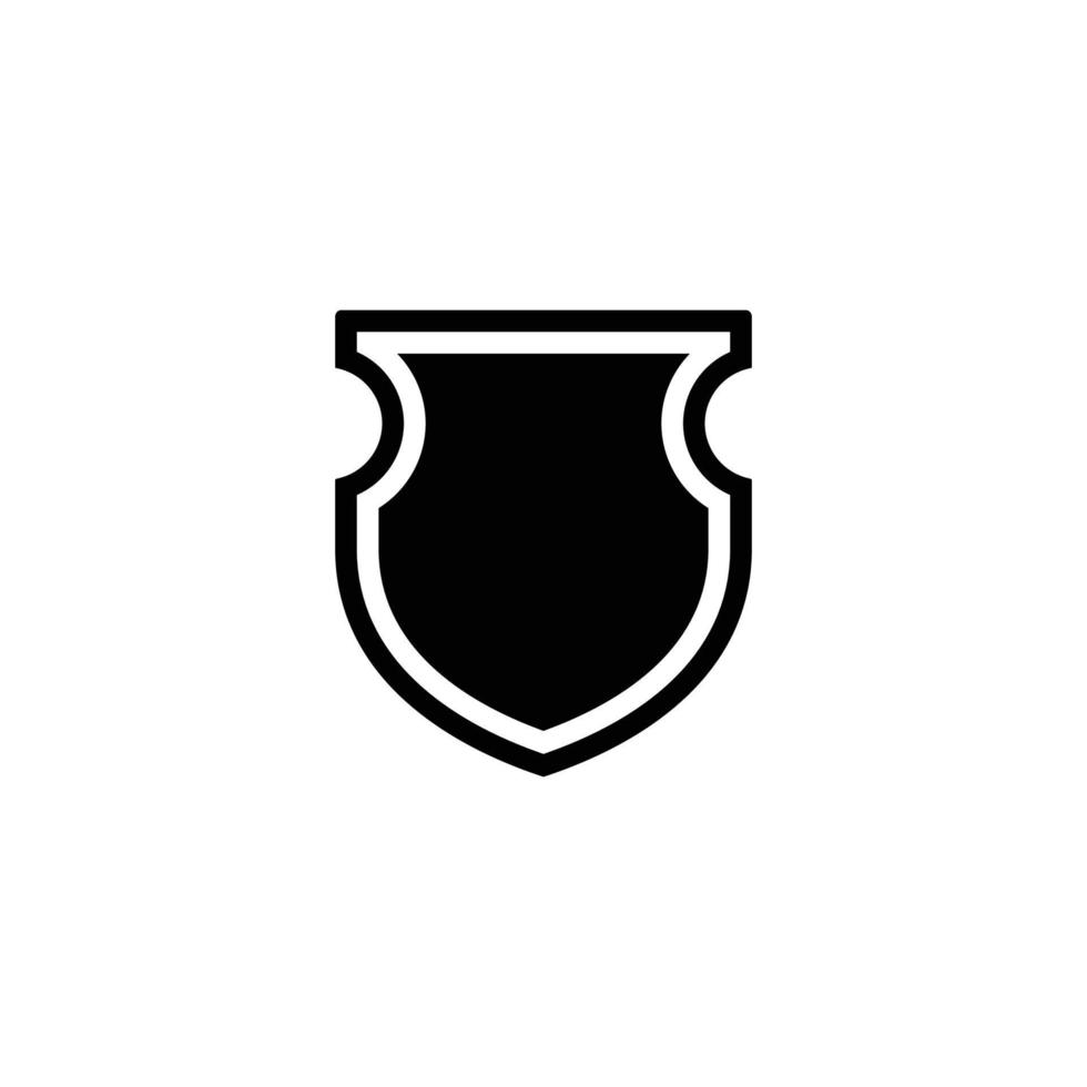 bouclier simple icône plate illustration vectorielle vecteur