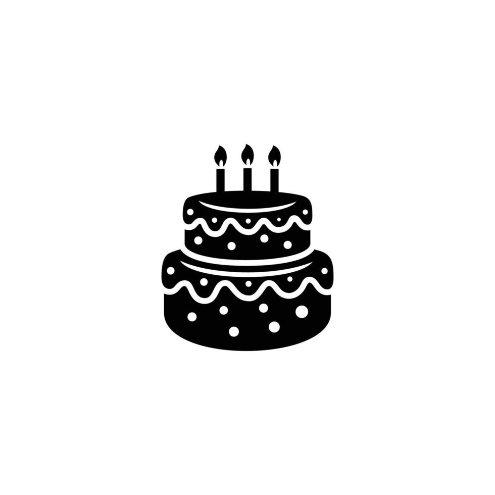 gâteau d'anniversaire icône illustration vectorielle vecteur