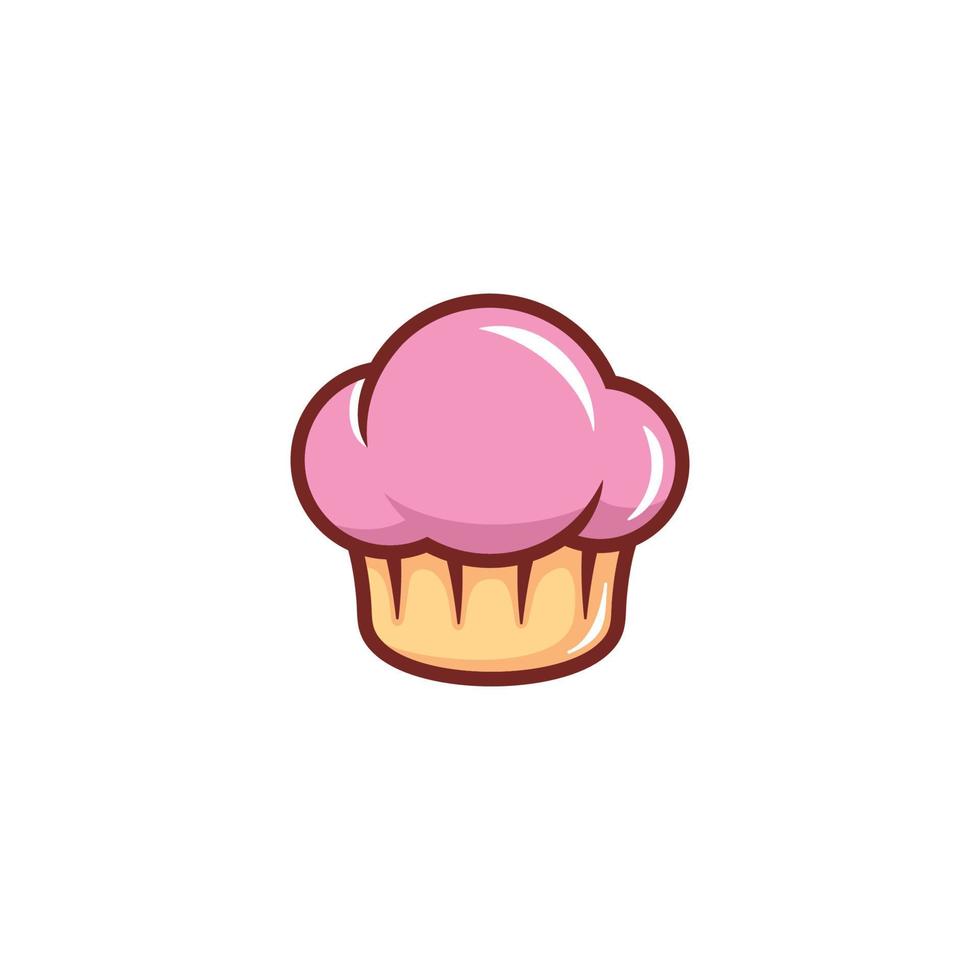 illustration vectorielle de cupcake icône design vecteur