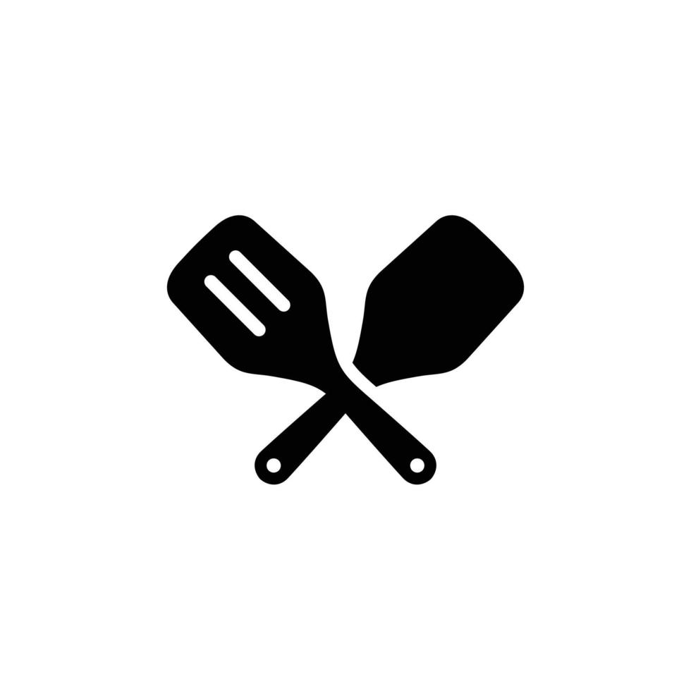 spatule simple icône plate illustration vectorielle vecteur