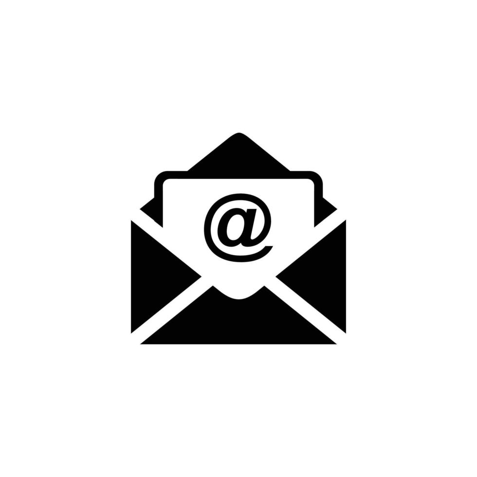 e-mail simple icône plate illustration vectorielle vecteur