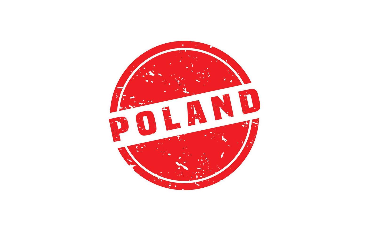 Caoutchouc de timbre Pologne avec style grunge sur fond blanc vecteur