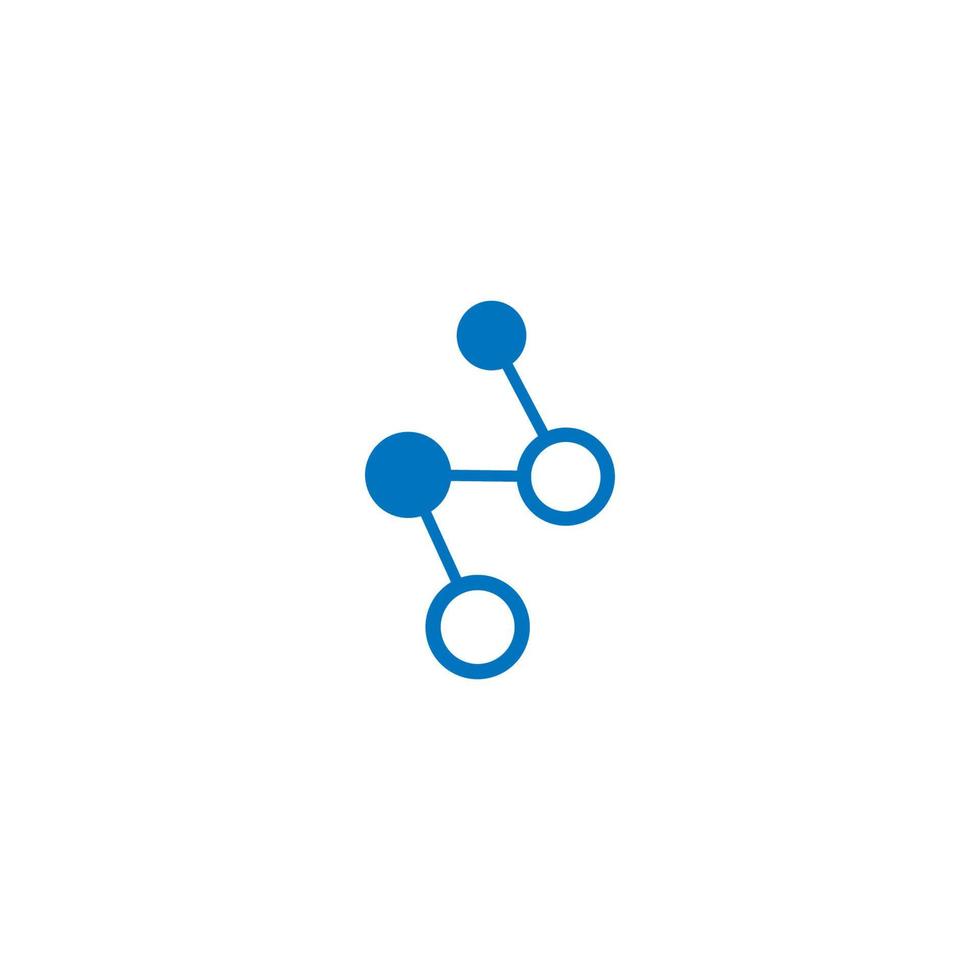 illustration de l'icône vectorielle du logo de la molécule bleue vecteur