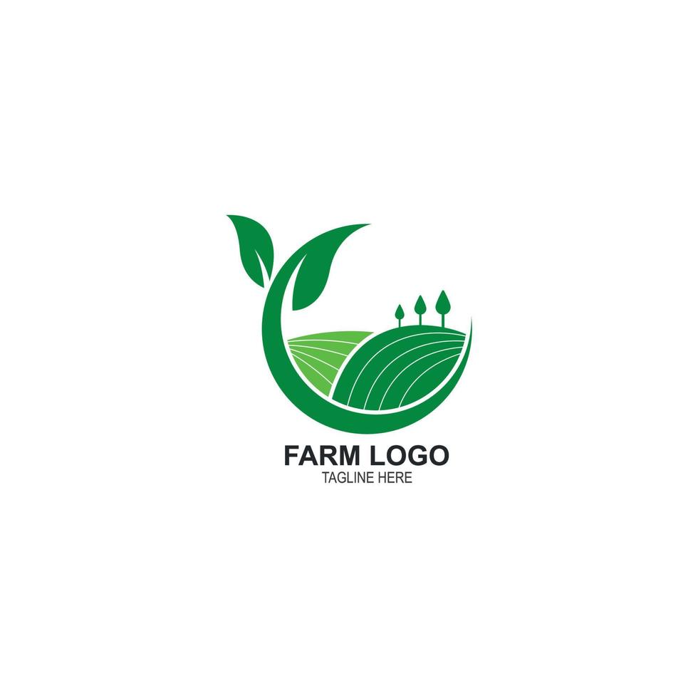 modèle d'icône de vecteur de logo d'agriculture agricole
