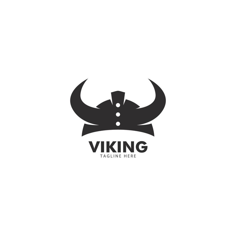 modèle d'icône de vecteur de logo de casque de viking